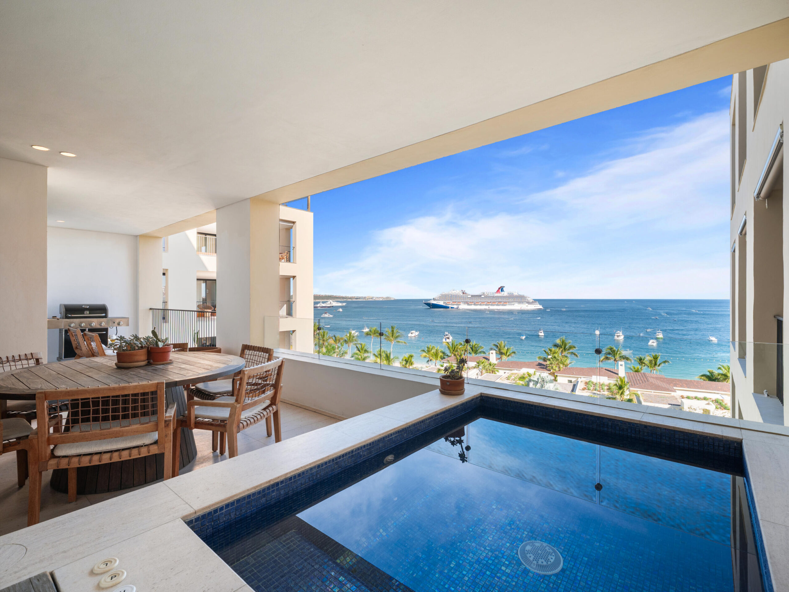 Cabo Luxury Hacienda Csl Set above the marina on Medano Beach, this 5-bedroom, 5.5-bath penthouse at 1Homes & Hotels encapsulates Cabo luxury. With sweeping for sale