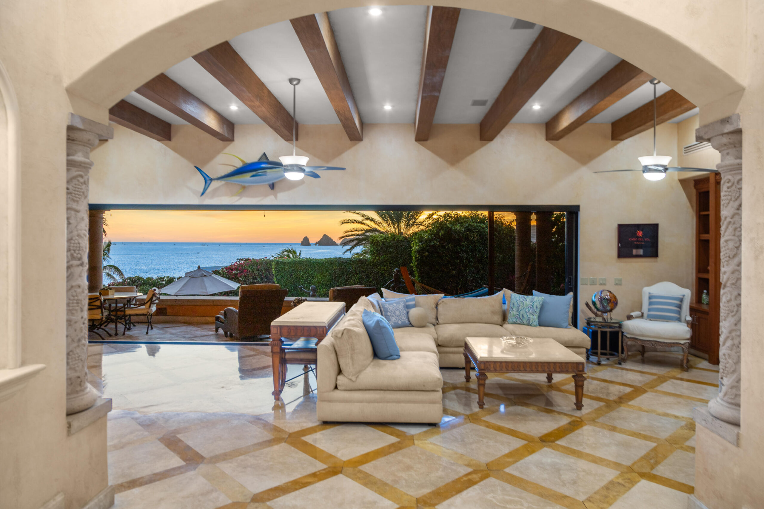 Cabo Luxury Fundadores Experience the pinnacle of coastal living at Casa Bokke, a stunning contemporary estate perched directly on the 4th hole of the Jack Nicklaus Signature Ocean Course. This residence perfectly balances the lush greens of world-class golf with unobstructed, ocean for sale