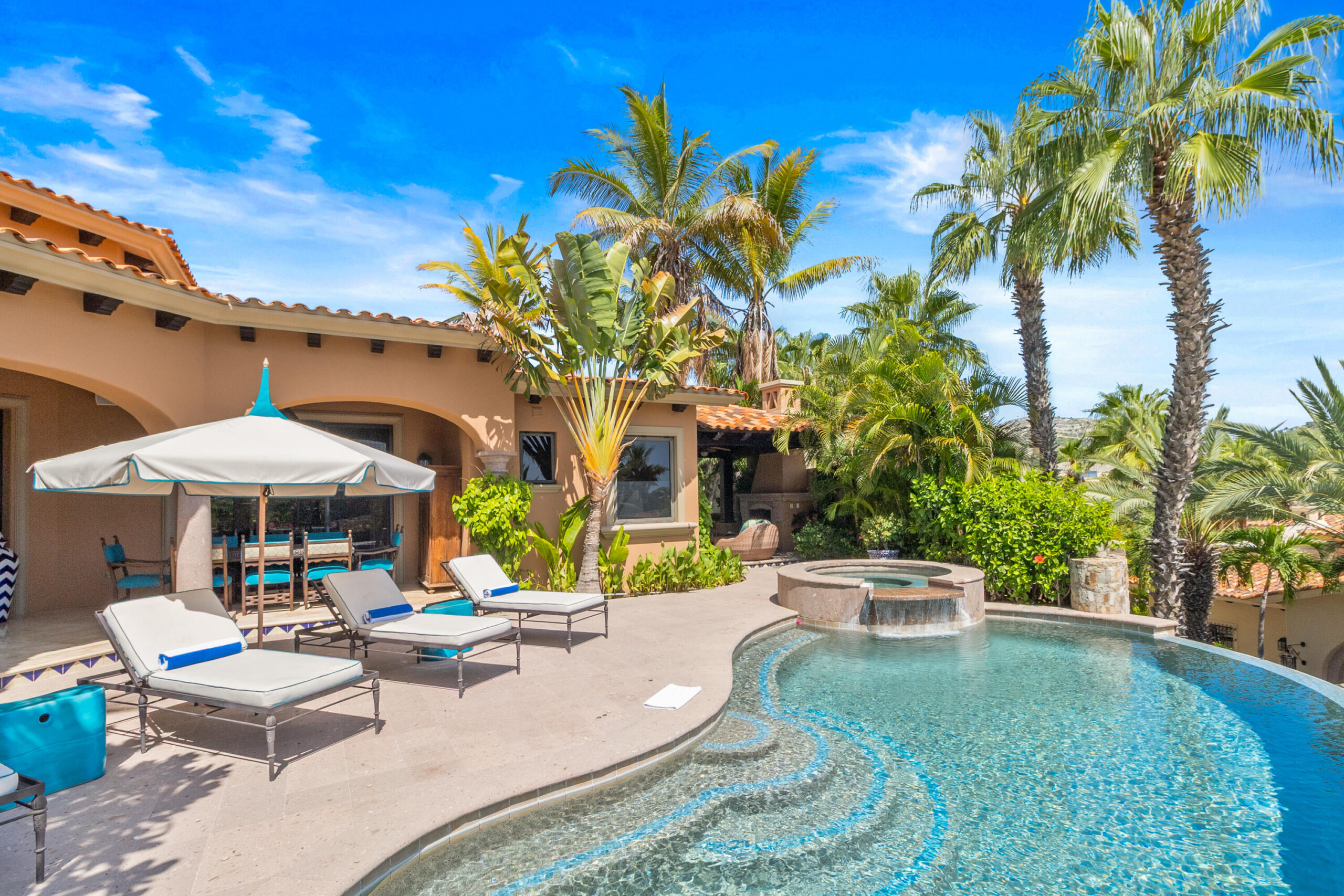 Cabo Luxury Section 10- El Parque Discover this exceptional new residence perfectly situated within the sought-after El Parque neighborhood of Querencia. Ideally located just a short walk from the clubhouse, this home offers the best of convenience and community living.Enjoy a large green space directly in front of the property, ideal for families with children or pets to play and explore. The setting captures beautiful golf course, mountain, and ocean for sale