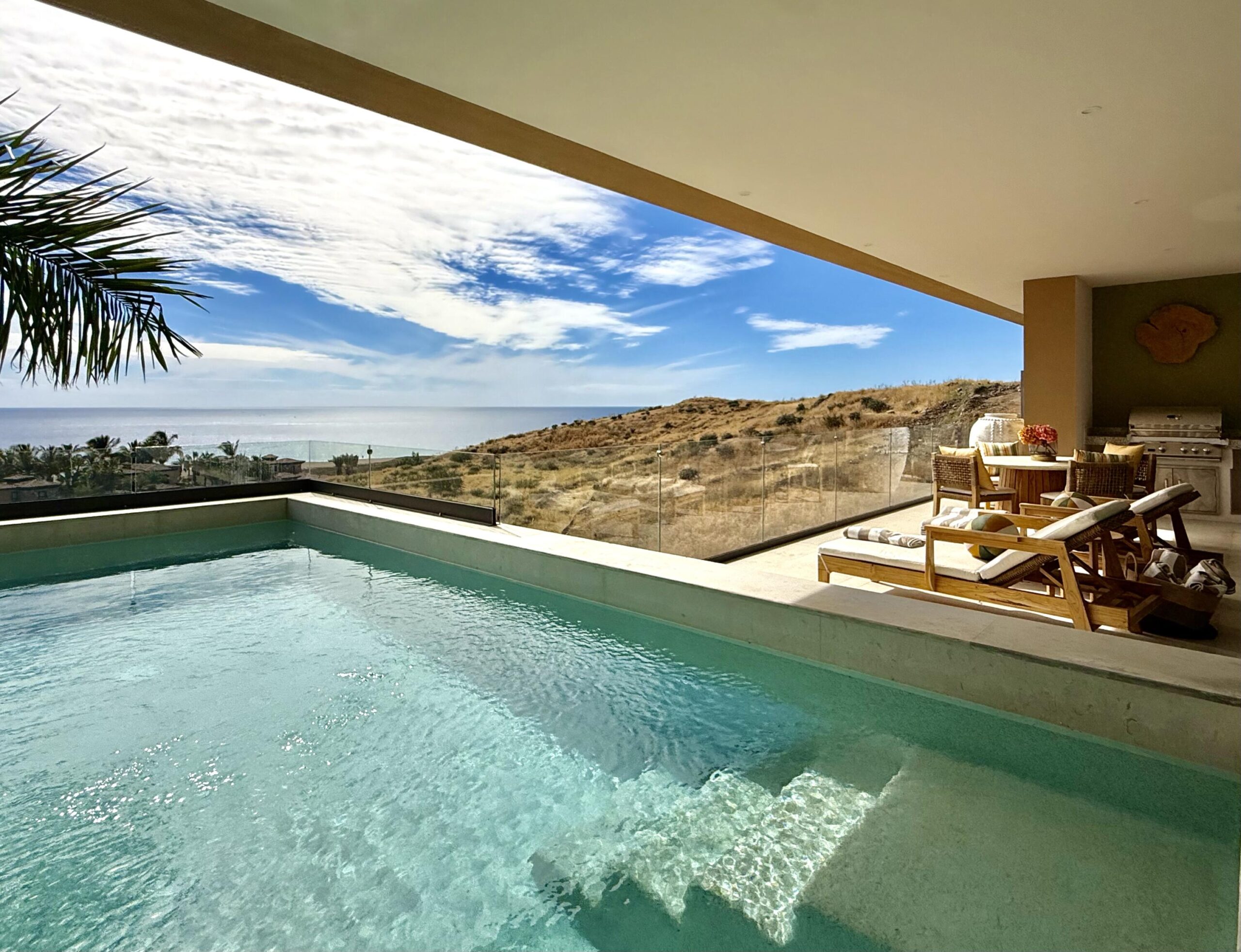 Cabo Luxury Migaloo Designed with avant-garde Mexican architecture and infused with a boho-chic flair, Migaloo 6 is a three- story home crafted for seamless indoor-outdoor living. The top floor offers breathtaking panoramic for sale