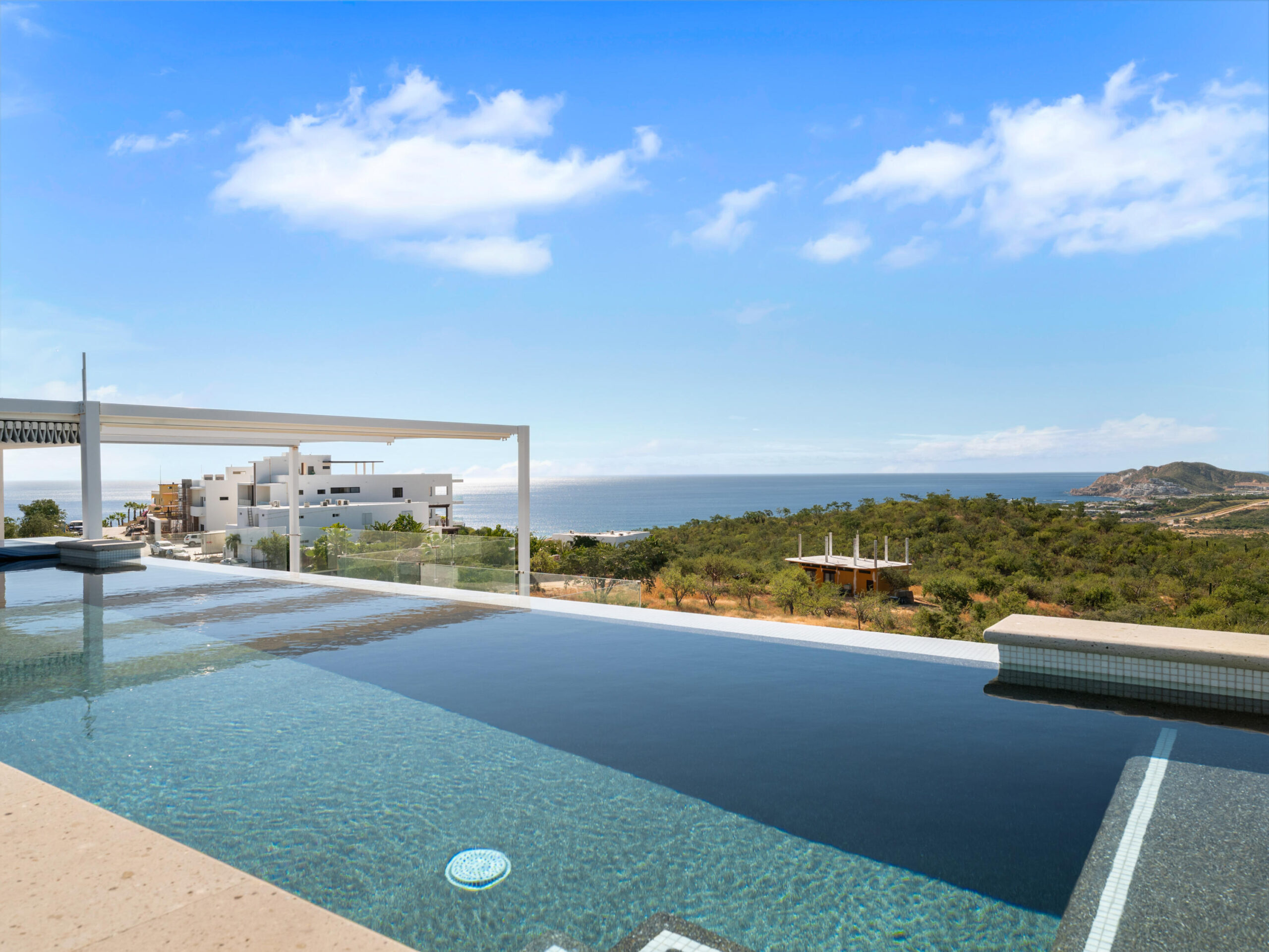 Cabo Luxury Pedregal Csl First time on the market, Villa Antigua is a six-bedroom, seven-bathroom residence located within the prestigious community of Pedregal, offering a rare opportunity to own a timeless property in Cabo's most exclusive neighborhood.Antigua blends classic Mexican architecture with hacienda-style furnishings, creating an atmosphere of inviting and understated luxury. Dramatic architectural details and exceptional craftsmanship are evident throughout, including stone columns, marble floors, and tasteful designer dรฉcor in warm earth tones.Its spacious layout includes six generously sized bedrooms, ideal for both private enjoyment and high-end rental use. The upper level bedrooms provide enhanced privacy, beautiful ocean for sale