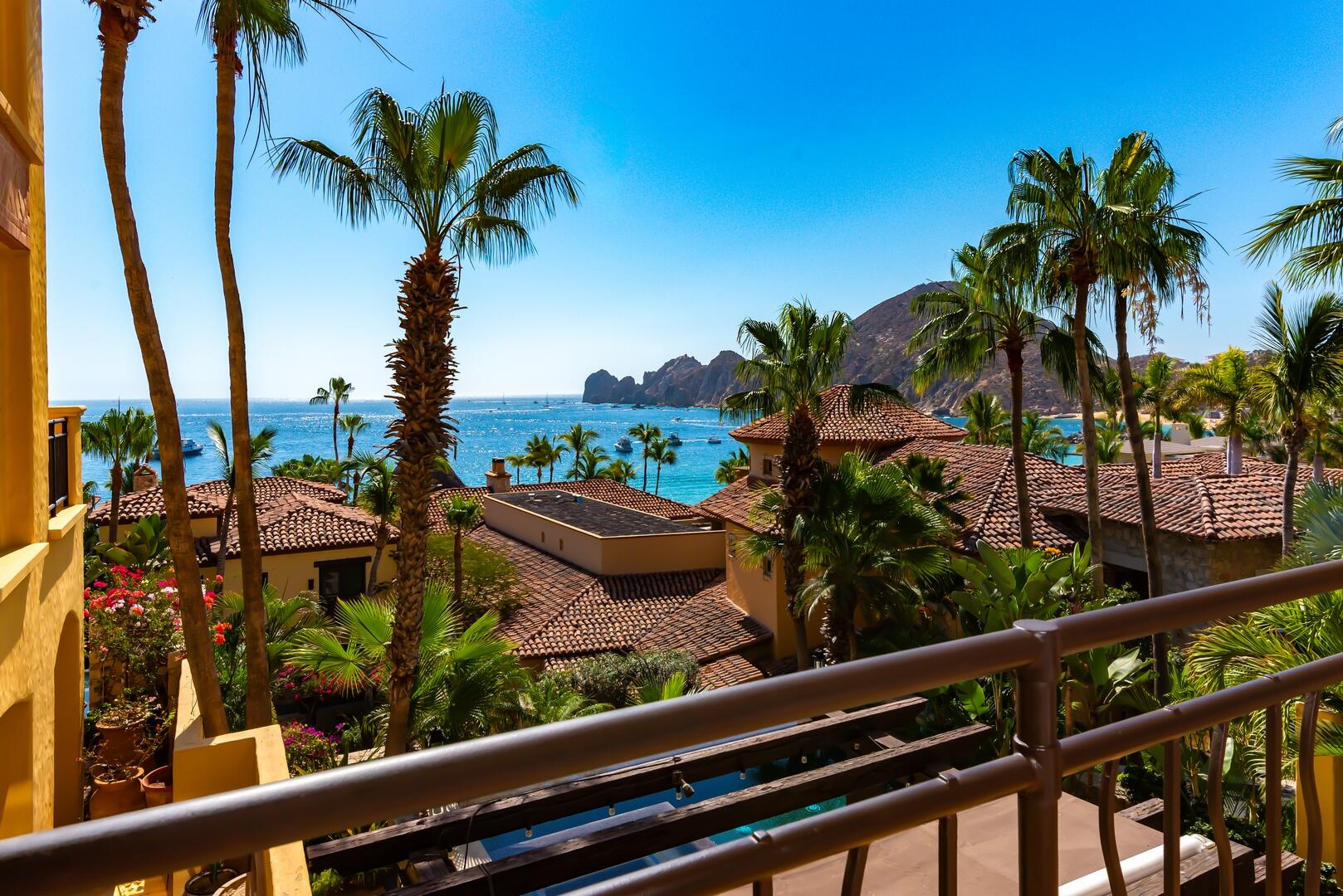 Cabo Luxury Hacienda Csl Prime corner unit in Building 5 -- Hacienda Beach Club's most coveted location, steps from the beach club, spa & gym. This stunning 3-bedroom residence offers wraparound natural light, soaring wood-beamed ceilings, a chef's kitchen with granite island, and an open-concept living area with warm, resort-style finishes throughout. Enjoy front-row access to the iconic infinity pool overlooking the Sea of Cortez, lush tropical grounds, and Cabo's famous arch all from one of the community's most connected addresses. Priced as one of the top three 3BR values in all of Hacienda, and a proven rental performer with a loyal guest following. Whether you're seeking a full-time retreat, a vacation escape, or a smart addition to your portfolio this is your entry point into one of Los Cabos' top addresses for sale