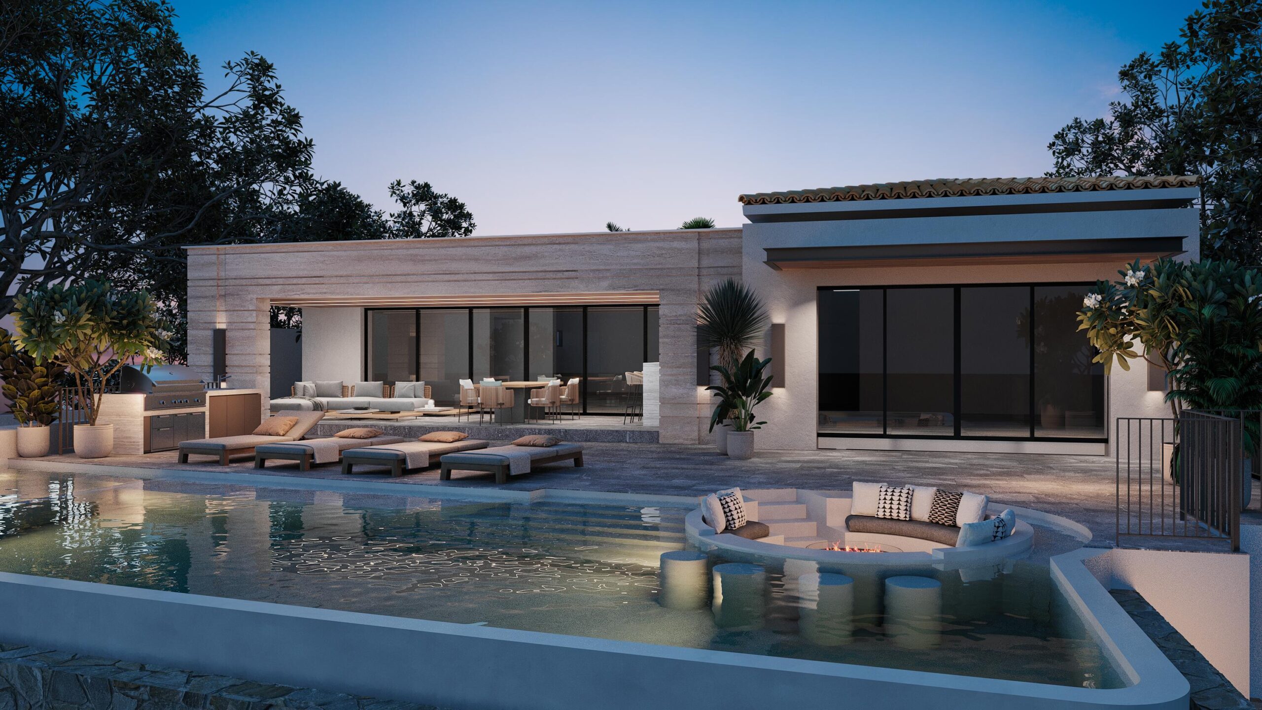 Cabo Luxury La Noria Casa Lau'ren offers contemporary luxury with 4 bedrooms plus a private casita. Overlooking the Jack Nicklaus Signature Golf Course, this elegant home features ocean for sale