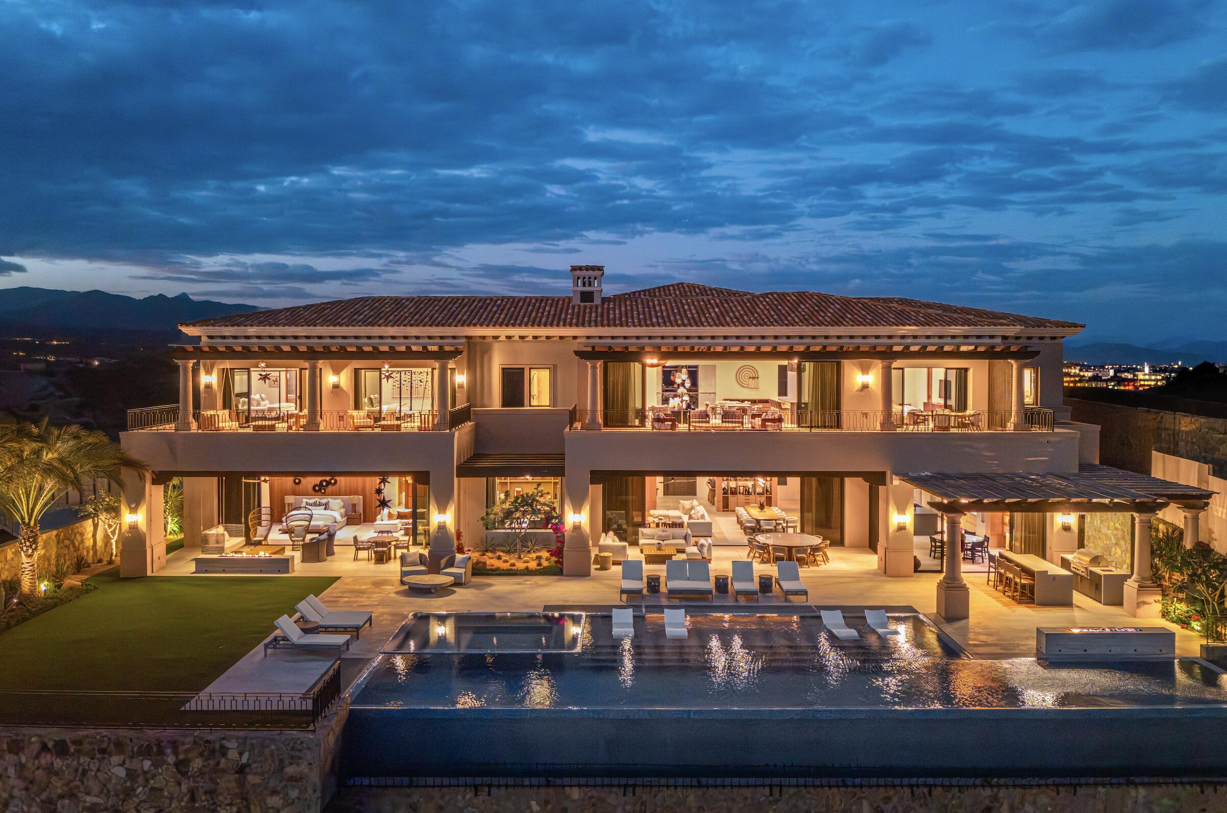 Cabo Luxury La Noria Casa Lau'ren offers contemporary luxury with 4 bedrooms plus a private casita. Overlooking the Jack Nicklaus Signature Golf Course, this elegant home features ocean for sale