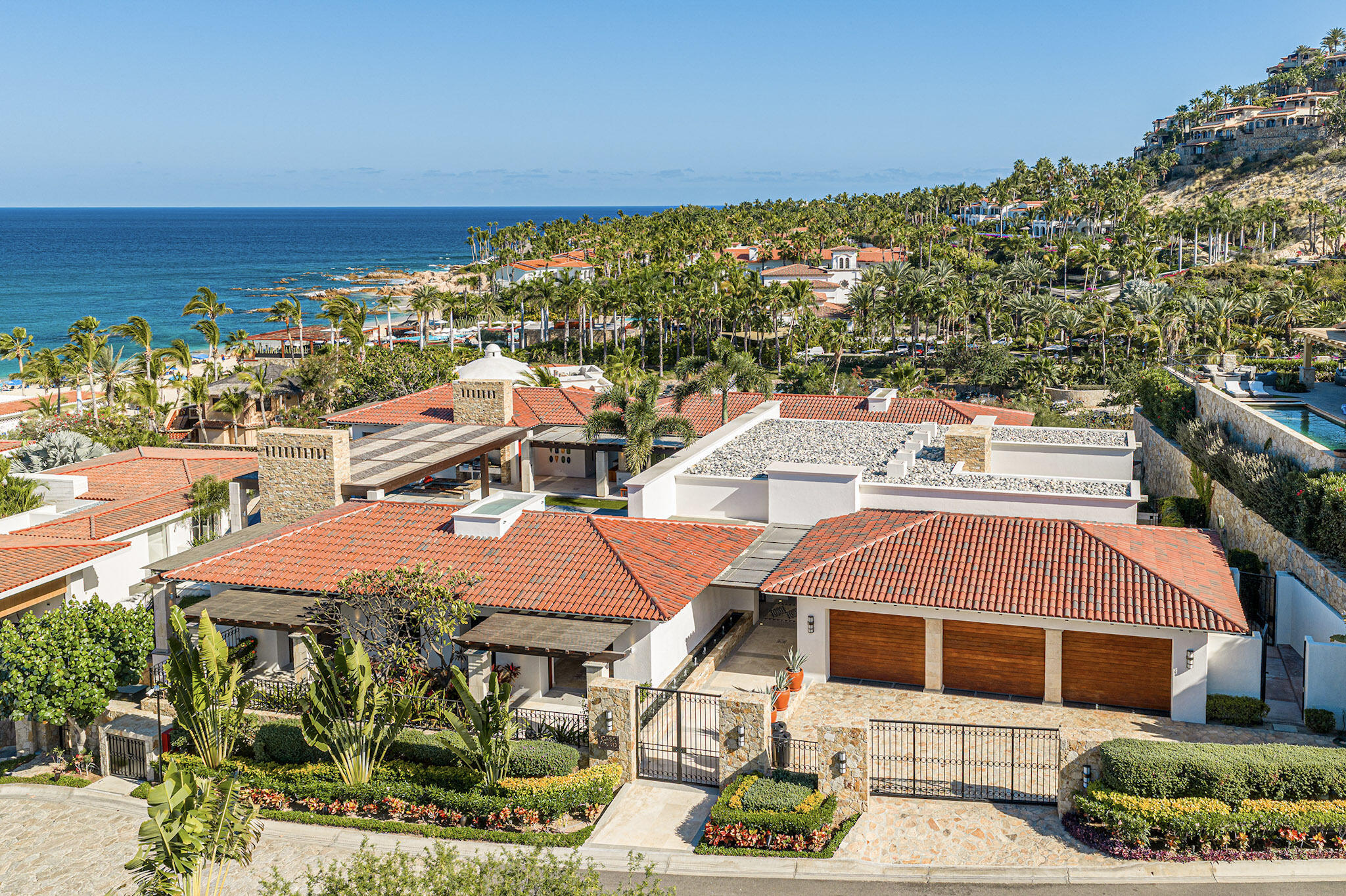 Cabo Luxury Cove Club Casa SerenaAn architectural marvel that seamlessly blends the wonder of the Baja with the beauty and serenity of the Mar de Cortez. Thoughtful sight lines frame beautiful vistas from every room making the home feel like you're living in a resort and private estate at the same time. Designed as a retreat for family and friends by one of the most recognized and renowned architects in Mexico, Jacinto Avalos, Casa Serena blends the attention to detail and fine Mexican craftsmanship appropriately honoring its iconic location. Maintained with an open check book and live in staff, this ocean front masterpiece is now ready for the next fortunate family to make memories and leave their own legacy at Casa Serena. for sale