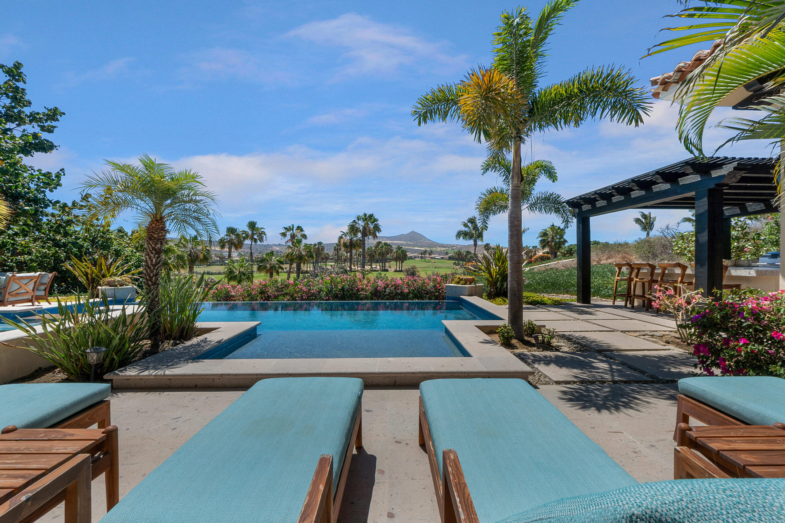 Cabo Luxury Golf Villas Best priced Golf Villa currently available in Diamante! Located along the Oasis Short Course, Villa 35 presents an exceptional opportunity to own in one of Los Cabos' most prestigious private communities.This beautifully maintained 4 bedroom, 4 bathroom villa offers approximately 4,250 sqf. of air conditioned living space and over 6,300 sqft of total construction. Designed around a stunning central courtyard, the home seamlessly blends indoor and outdoor living, creating the perfect setting for entertaining and enjoying the Cabo lifestyle.Never rented and meticulously cared for, this move in ready residence features numerous upgrades and improvements throughout. Enjoy direct access to Diamante's world class amenities, including the Dunes Course, Tiger Woods designed El Cardo nal, the Oasis Short Course, the Crystal Lagoon, private beach access, fitness facilities, dining venues, and 24-hour gated security.Golf Villa 35 represents one of the best values currently available in Diamante. Whether you're looking for a luxury second home, full time residence, or investment property, this turnkey villa offers an unmatched combination of location, condition, and value.What Makes Golf Villa 35 Special!!Beyond its exceptional value and prime location within Diamante, Golf Villa 35 offers several advantages that set it apart from other villas in the community:- All-Day Sunshine. The villa enjoys excellent sun exposure throughout the day, creating a bright and inviting outdoor living experience. Many neighboring properties receive significantly less afternoon sun.- Protected Location. The home's orientation provides natural protection from prevailing winds and weather, offering additional comfort and peace of mind during storm season.Elevated Position & Enhanced Privacy. Perched higher than many surrounding villas, the property enjoys superior for sale