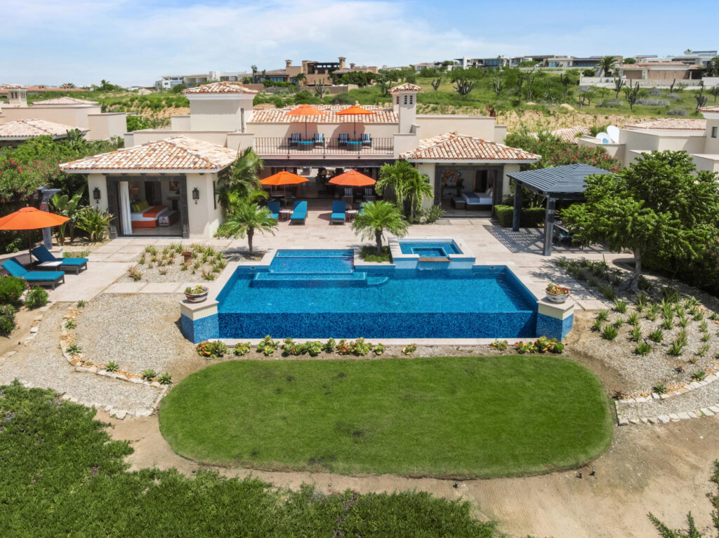 Cabo Luxury Golf Villas Welcome to Golf Villa 49 at Diamante Cabo San Lucas, where timeless architecture, elevated desert living, and exceptional value converge within one of Los Cabos' most prestigious private communities.Ideally situated just steps from the Oasis Short Course, this stunning hacienda-inspired villa is centered around a private courtyard, creating a seamless blend of indoor and outdoor living. Thoughtfully designed for both entertaining and everyday comfort, the expansive great room opens effortlessly to the terrace and courtyard, offering an inviting flow throughout the home. Offered fully furnished and turnkey, the residence comfortably accommodates up to 12 guests across five spacious bedrooms and five bathrooms, including two luxurious primary suites. Vaulted ceilings enhance the sense of scale and sophistication, while the well-designed layout provides both privacy and generous gathering spaces for family and guests alike.Recently refreshed, the villa features a newly retiled infinity-edge pool and beautifully reupholstered outdoor furnishings, enhancing the home's already exceptional outdoor living experience. Additional features include indoor and outdoor showers, deep soaking tubs, a terrace fireplace, and multiple outdoor entertaining spaces including a beautifully appointed courtyard and grilling area--perfect for enjoying Cabo's – Oasis Golf Villa #49, Pacific, Pacific, BS